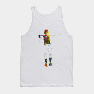 Baseball Player Girl Tank Top